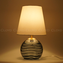 Настольная лампа Cloyd REBA T1 / выс. 45 см - латунь - синее стекло (арт.30122)