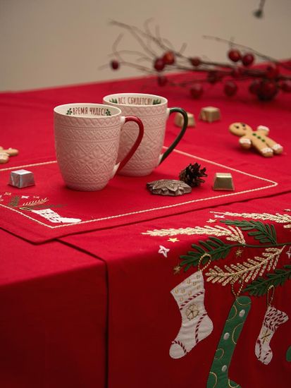 Набор из двух кружек winter embroidery из коллекции new year essential, 410 мл