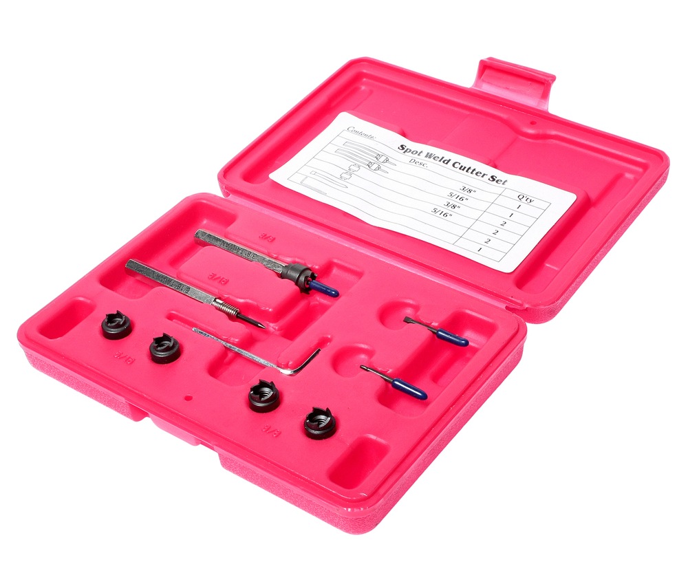 Набор инструментов для высверливания сварочных точек в кейсе JTC