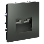 Розетка компьютерная встраиваемая двойная RJ45+RJ45 кат.6, (титан) Voltum S70 VLS060206