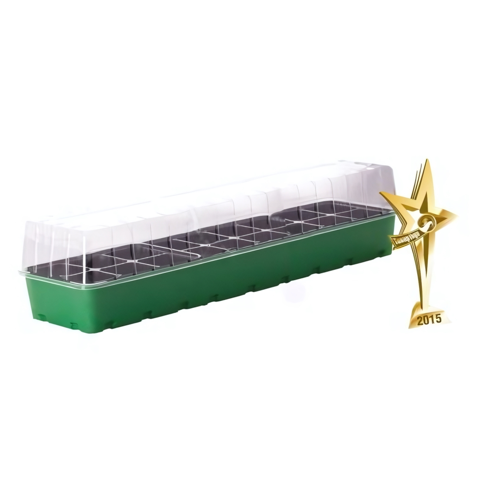 Минипарник для рассады с крышкой С КАССЕТОЙ на 18 ячеек InGreen