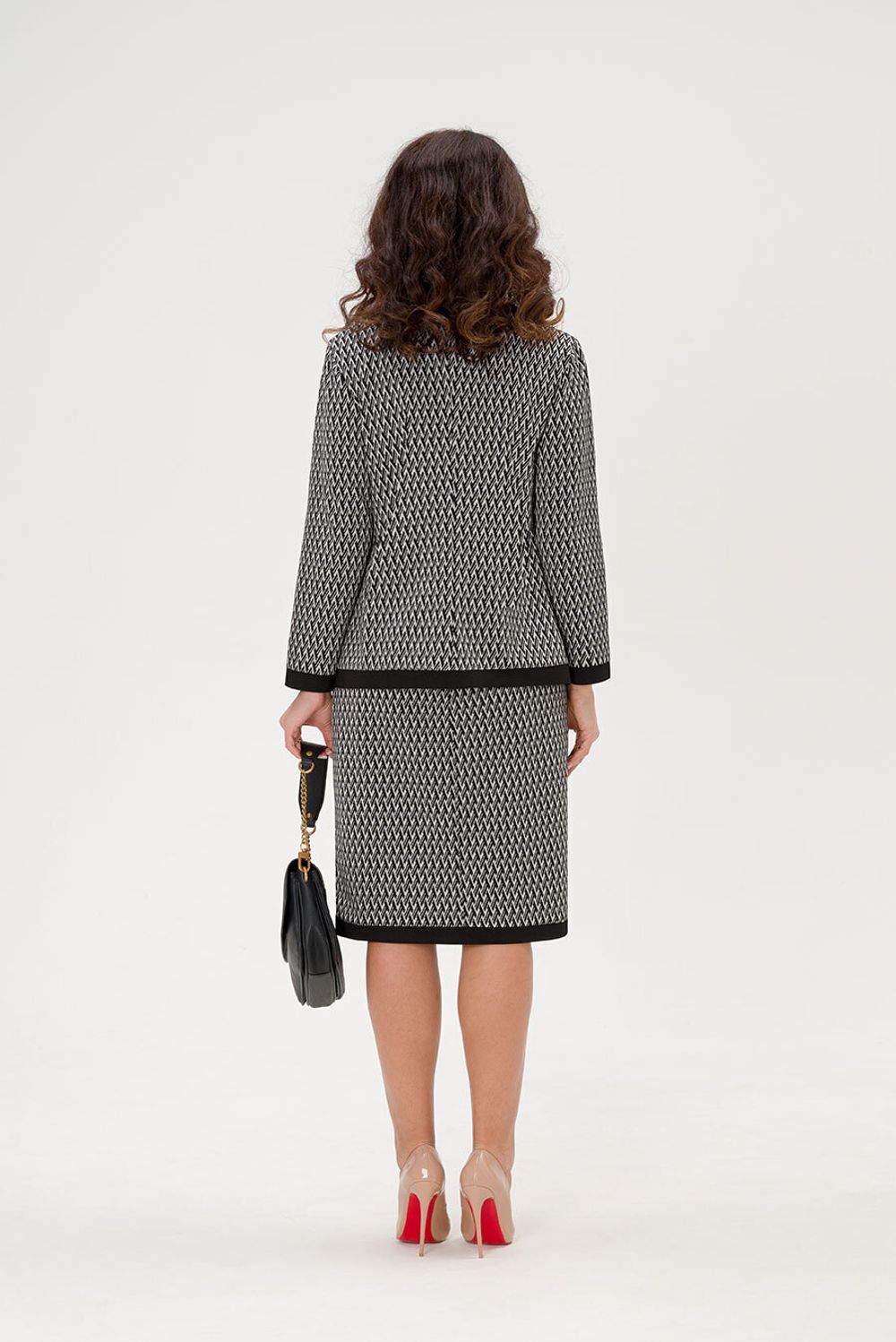 Костюм-двойка Марлен Serenada серо-черный (Акция)