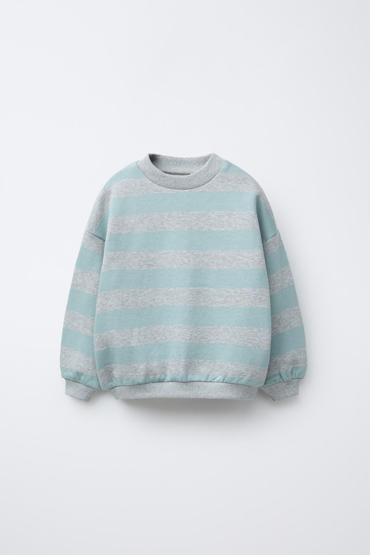 ZARA ТОЛСТОВКА В ПОЛОСКУ, СИНИЙ