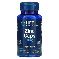 Life Extension Zinc Caps 50 mg 90 veg capsules, Цинк