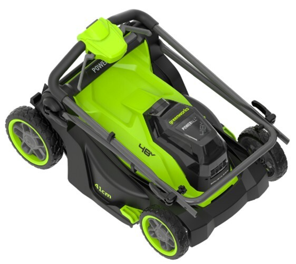Газонокосилка аккумуляторная GREENWORKS 2520907UD 2x24V, 41 см, бесщеточная, c 2хАКБ 4 Ач и ЗУ