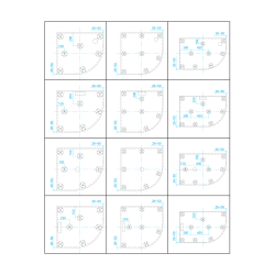 Душевой поддон асимметричный RGW ST/AR-G Графит (900x1200)