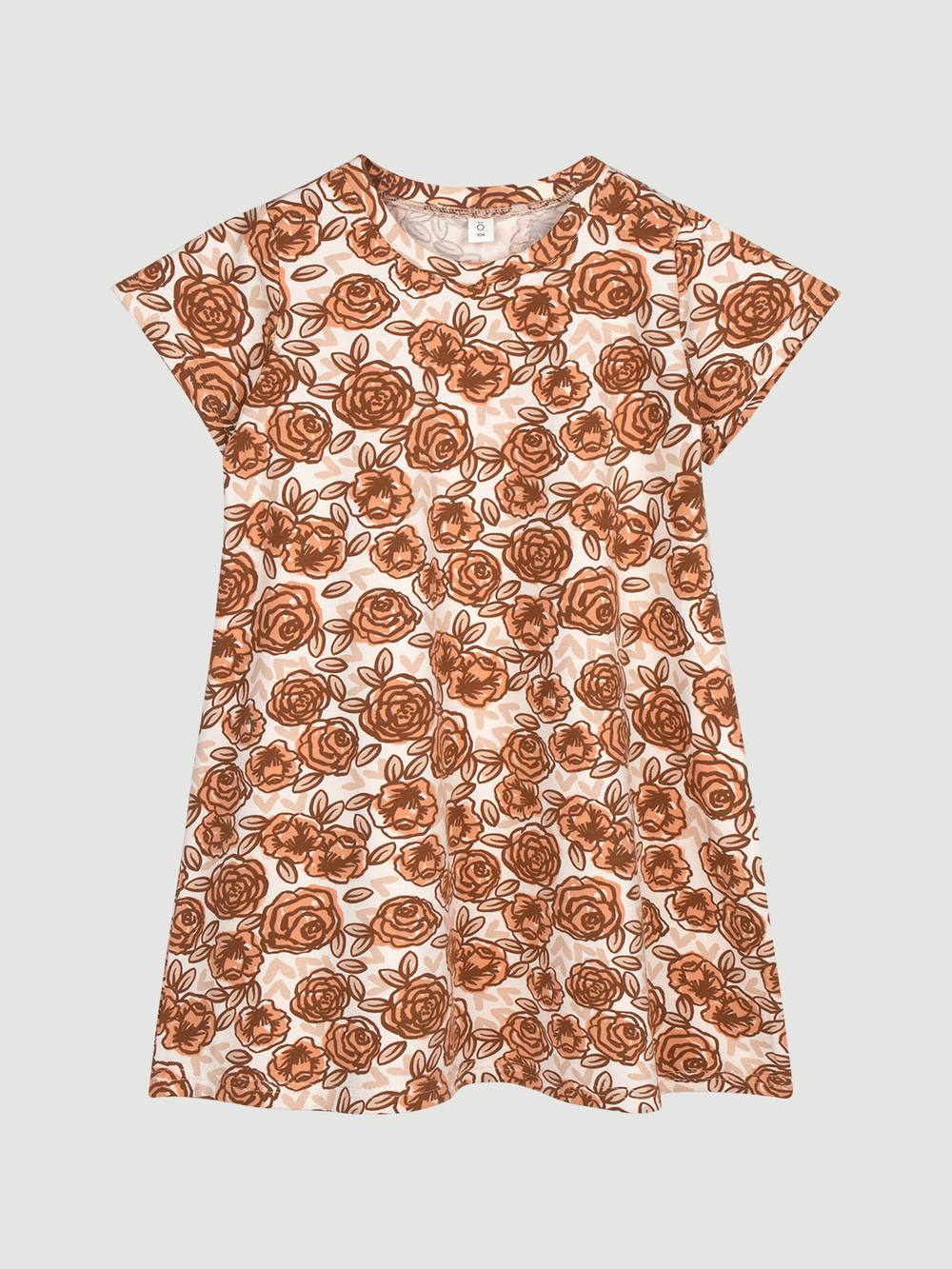 Платье трапеция Mjölk Розы, с коротким рукавом
