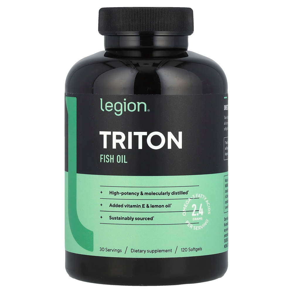 Legion Athletics, Рыбий жир Triton, 120 мягких таблеток