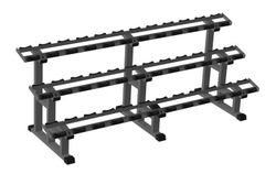 Стойка для профессиональных гантелей 3х ярусная на 18 пар Черный