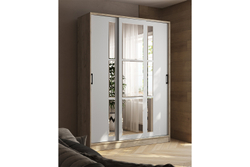 Шкаф-купе Стиль-2 160, Дуб крафт серый, Серый