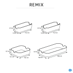 Набор из 4 корзин для выдвижного ящика Sensea цвет белый 16.3x5.3x30.2 см