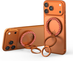 Магнитная подставка-держатель покрытый оранжевым арамидным волокном (карбон), серия FiberSnap Ring Kevlar от Nillkin