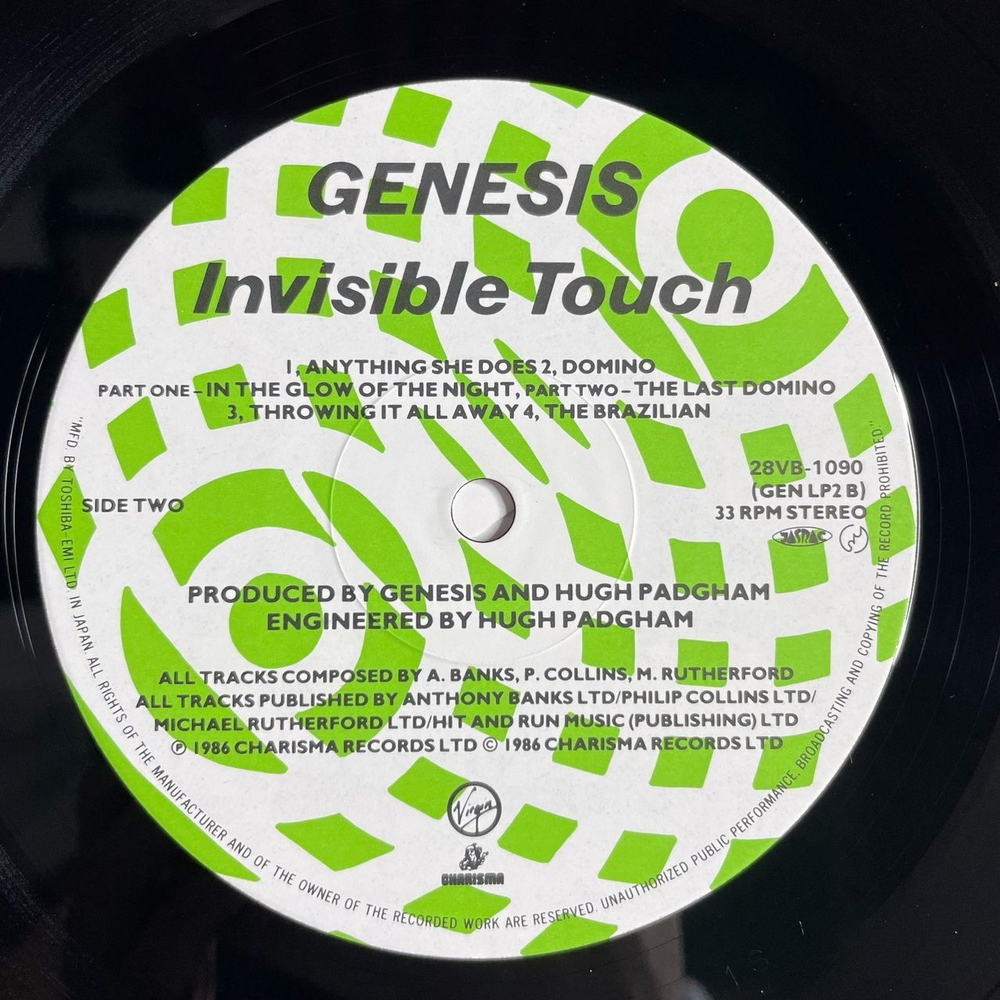 Винтажная виниловая пластинка LP Genesis Invisible Touch (Japan 1986) (Obi) Land Of Confusion