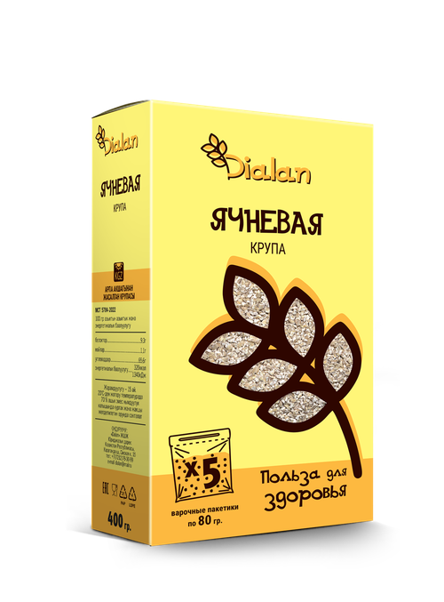 Ячневая крупа 400 гр. (кор) Dialan