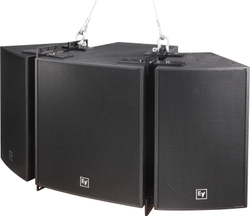 Electro-Voice EVF-1122D/64-FGB двухполосная акустическая система, 12'/3', 8Ом, 600/2400Вт, 60x40, цвет черный, покрытие полимер