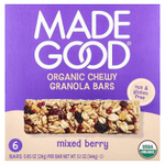 MadeGood, Батончики мюсли, ягодное ассорти, 6 батончиков, по 24 г (0,85 унции)
