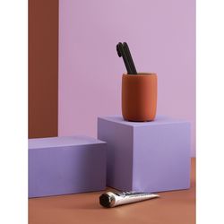 Стакан для зубных щеток Flow, терракотовый