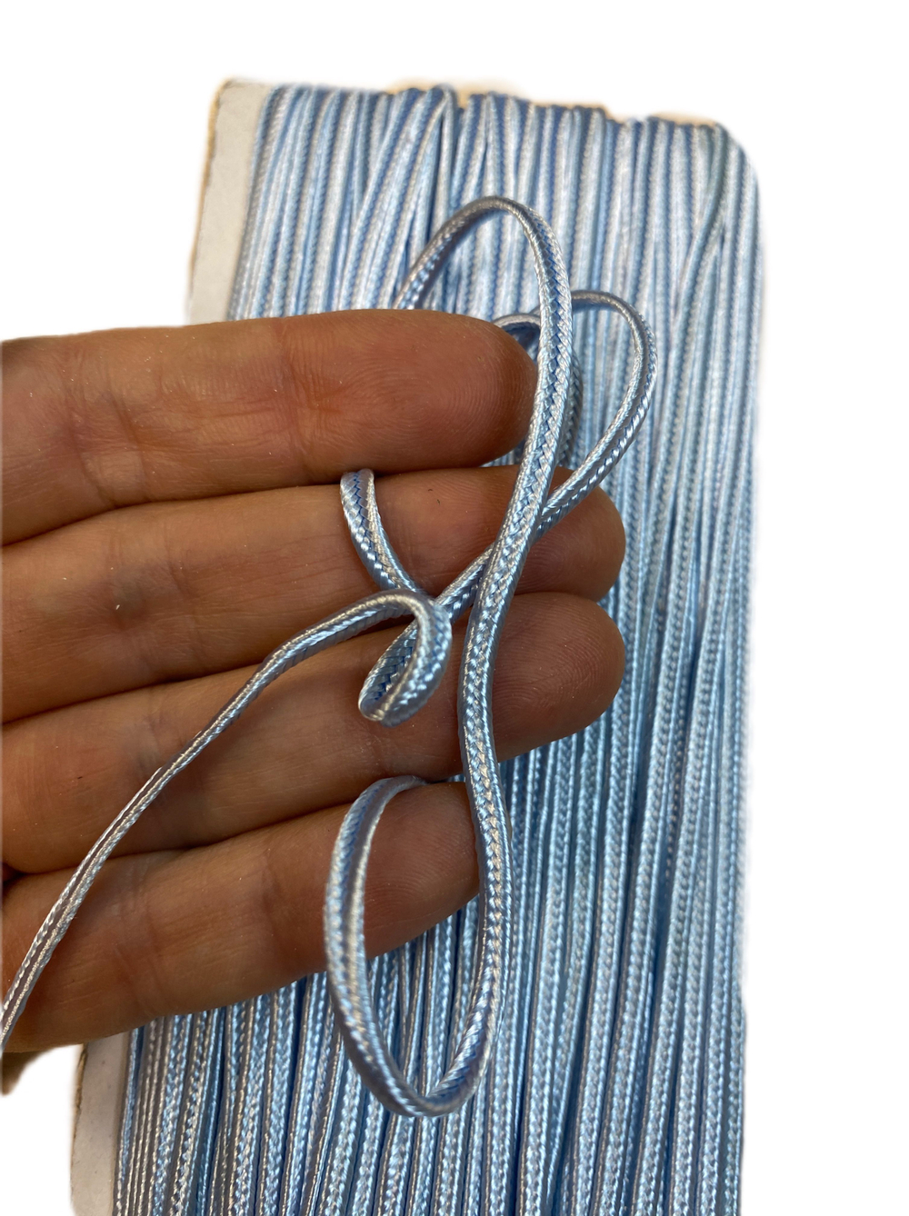 Сутаж атласный 1 уп - 32м цвет голубый