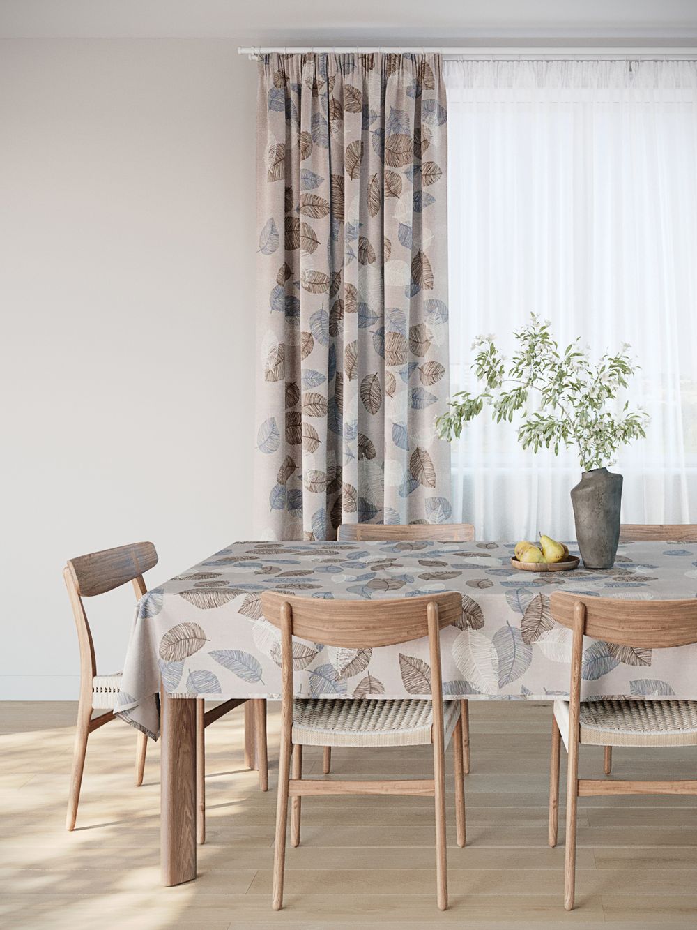 Штора из рогожки Сказка "Блоссом" 145х180 см 1 шт