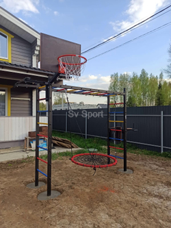 Монтаж уличной шведской стенки Sv Sport Рукоход (4 вертикальных столба)