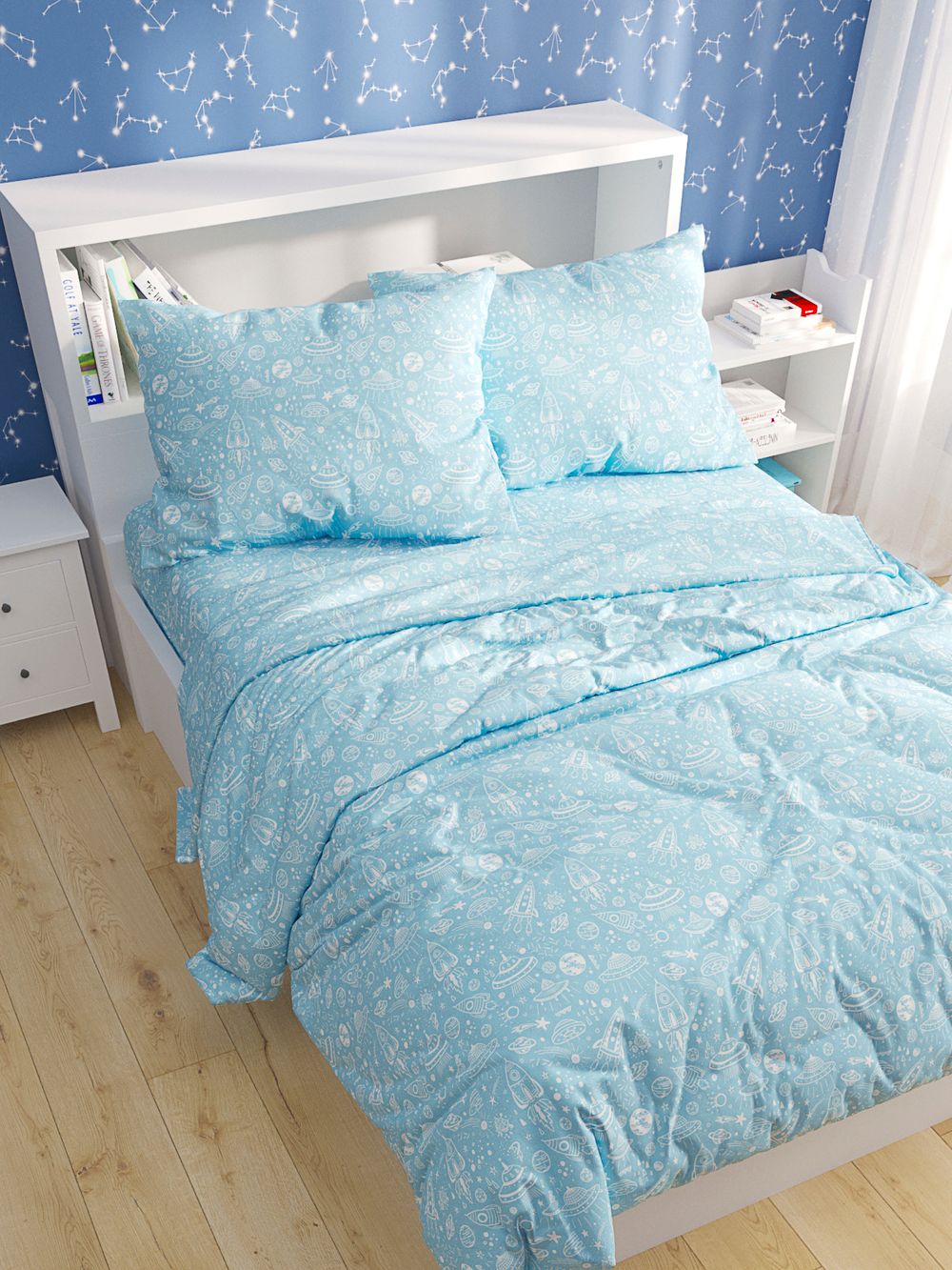 Простынь Сказка "Alien (компаньон)" 150х215 см,бязь