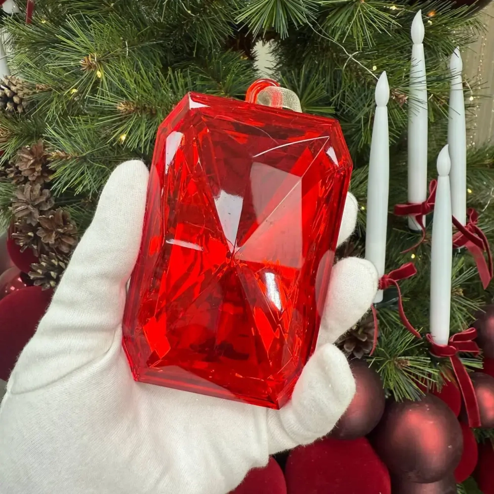 Ёлочное украшение «DIAMOND - Shine» 6,8*3,8*11,4 см, Красный