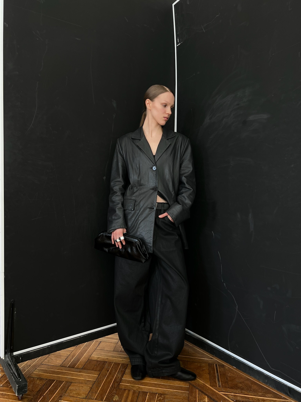 Сумка Эклер черный глянец