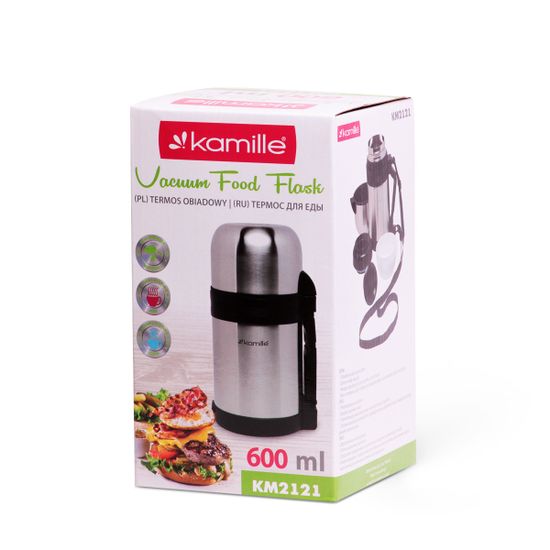 Термос пищевой 600 мл. из нержавеющей стали Kamille KM-2121