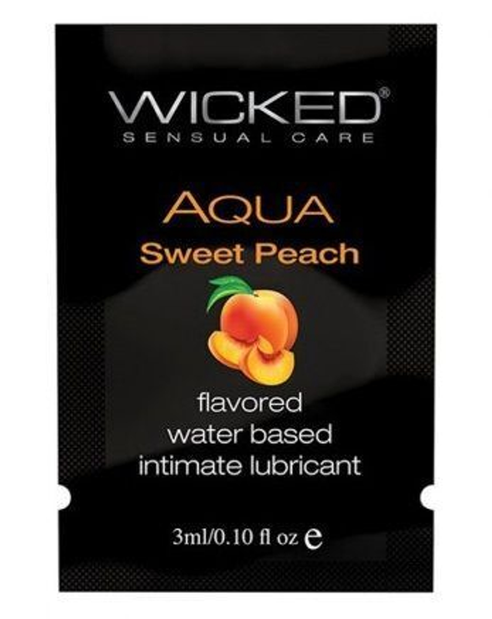 Лубрикант с ароматом спелого персика Wicked Aqua Sweet Peach - 3 мл.