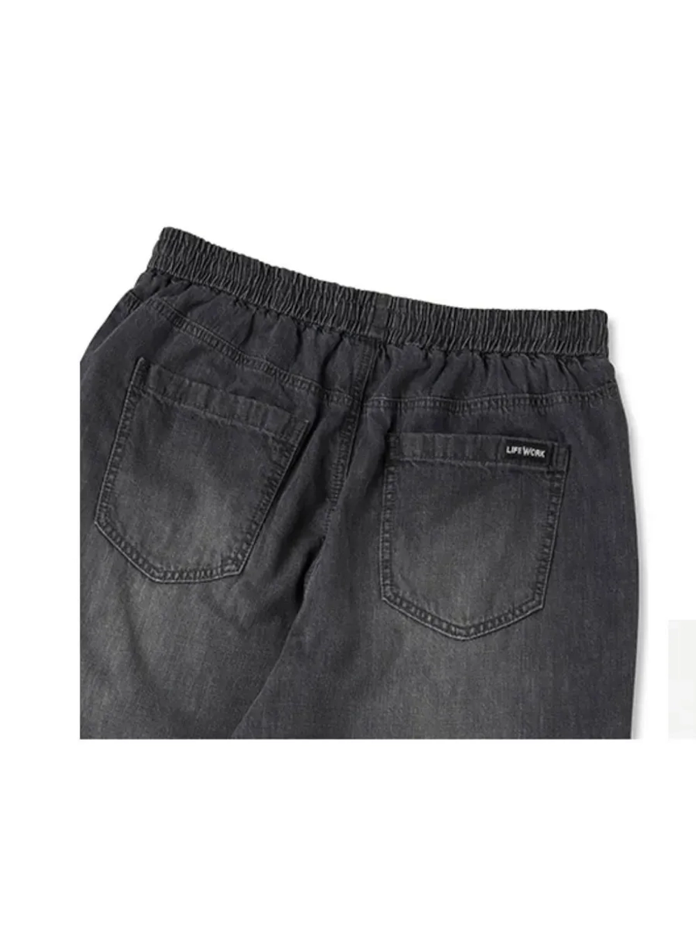 Джинсовые брюки со шнурком