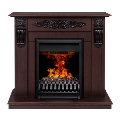 Электрокамин RealFlame Dominica DN орех с очагом 3D Oregan