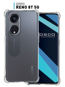 Чехол ROSCO для OPPO Reno8 T 5G (арт.OPPO-R8T(5G)-HARD-TPU-TRANSPARENT)