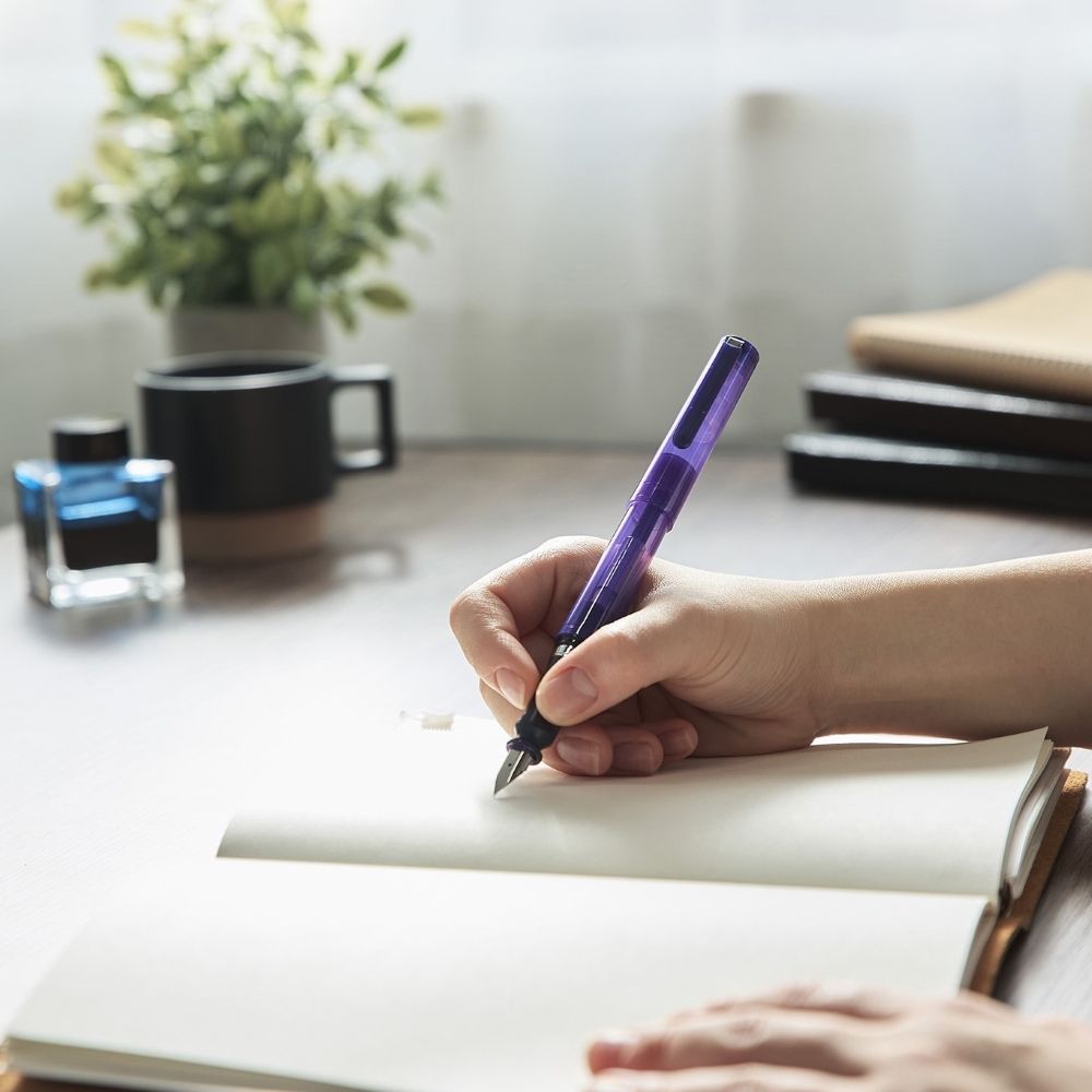Ручка перьевая Sailor Tuzu полупрозрачная фиолетовая Steel Nib M (11-0453-450) 4