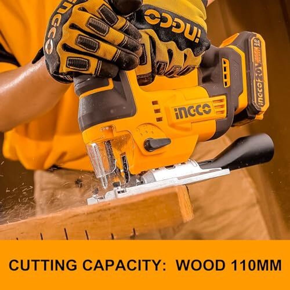 Аккумуляторный лобзик 20В BL без АКБ и ЗУ INGCO CJSLI1008 INDUSTRIAL