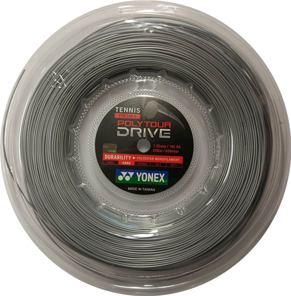 Струны теннисные Yonex Poly Tour Drive (200 m) - silver