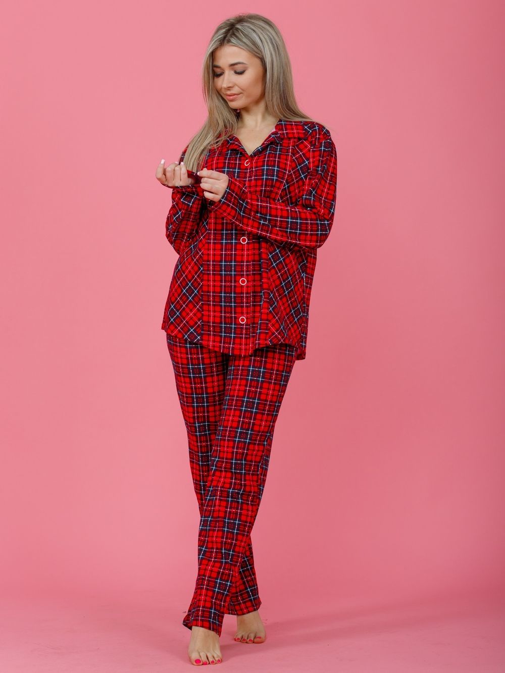 852 Пижама "Красная клетка" SveTekst (Акция)