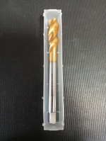 Метчик машинно-ручной М12х1.0 DIN 376 HSSE для глухих отверстий с винтовой канавкой с покрытием TiN