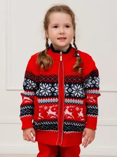 Кофта вязаная на молнии