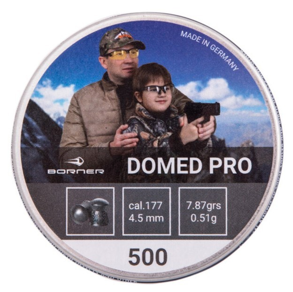 Пули Borner "Domed Pro",  кал. 4,5 (500 шт.) 0,51 гр.