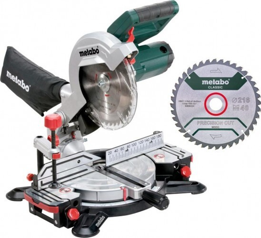 Пила торцовочная сетевая METABO KS 216 M 690874000 2 диска
