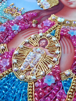 И-25 Набор для вышивания хрустальными камнями Богородица Помощница в родах