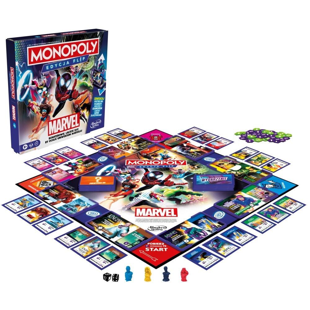 Hasbro - Монополия MARVEL Flip Edition польская версия F9931 / артикул   F9931  / GTIN 5010996226242