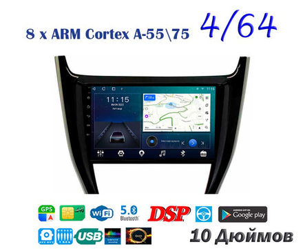 Topway TS10 4+32GB 8 ядер для Toyota Harrier 2017-2020