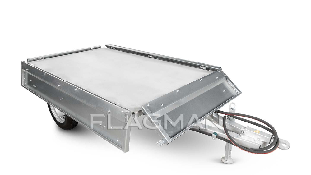 Прицеп Flagman | Флагман C/ПТТ — 1,0 с ПСМ к мини-трактору (самосвальный)