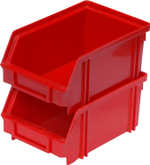 Ящик сплошной 170×105×75 мм, объем 1.34 л., арт.: 7968, красный, код: 00564