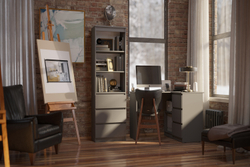 Стол письменный угловой Челси, Графит