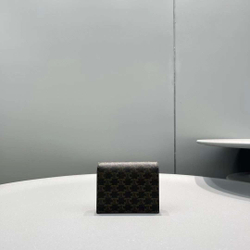 Celine Business Card Holder In Triomphe Canvas
