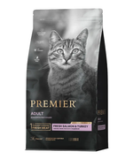 Сухой корм для взрослых кошек Premier Cat Adult с чувствительной кожей и шерстью лосось с индейкой 8кг