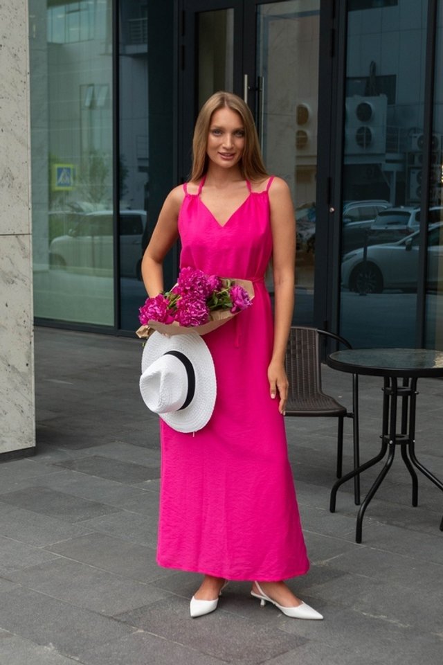 Сарафан розовый из вискозы