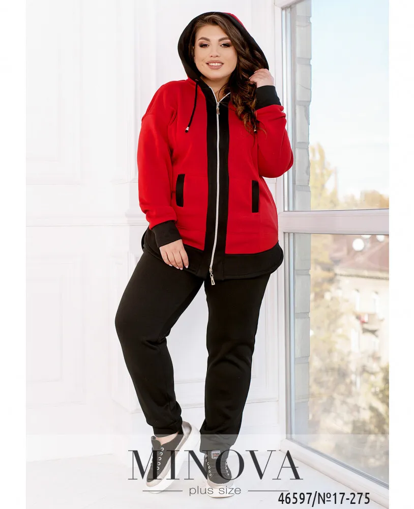 Костюм 17-275-Черный-красный Minova